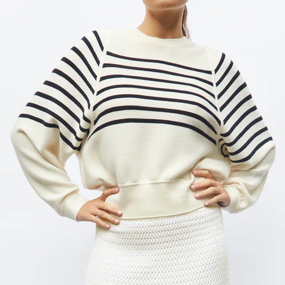 Striped Top With Wide Armholes