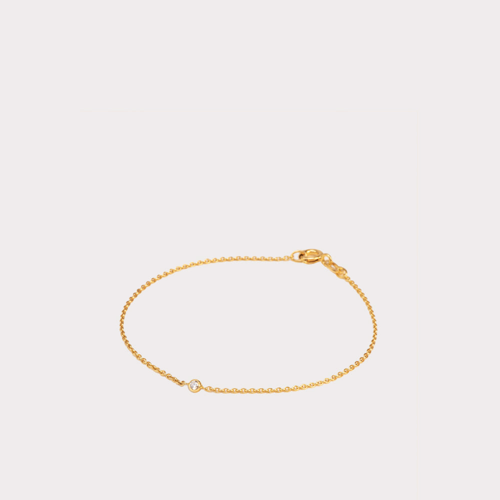 18ct Yellow Gold Bracelet With Diamond