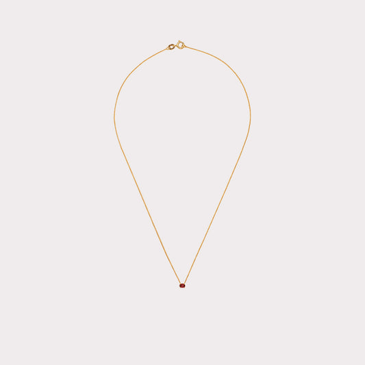 18kt Gold Necklace With Garnet