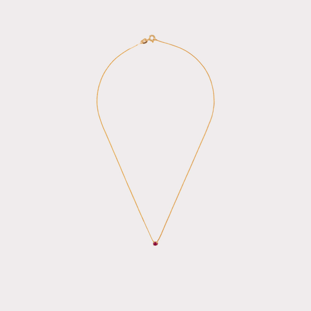 18kt Gold Necklace With Ruby