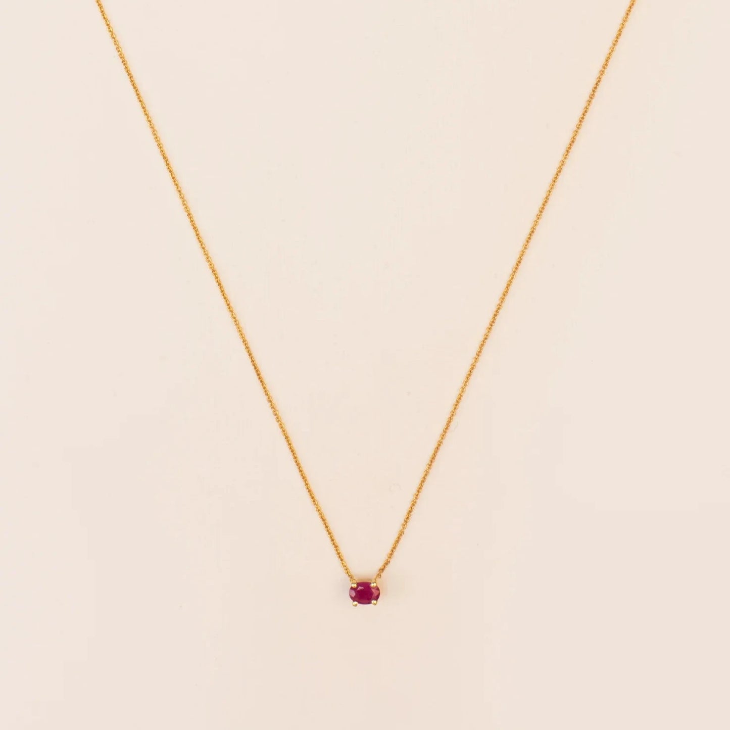 18kt Gold Necklace With Ruby